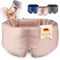 bene-sleep. Handgefertigte Schlafmaske aus reiner Seide mit Seidenfüllung – verstellbare Seidenschlafmaske Männer & Frauen – hypoallergen – atmungsaktive Maulbeerseide – Polyesterfrei (Rosa)