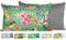 JACK Outdoor Lounge Kissen 30x50cm Motiv Dekokissen inkl. Füllung Wasserfest Sitzkissen Garten Stuhl, Farbe:Vögel Grün