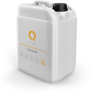 Q-COVER Tiefgrund 5L Grundiermittel für Innen und Aussen Acrylat Dispersion Gebrauchsfertig Haftgrund Grundierung Tiefengrund Acryl Grundierung