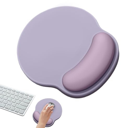 Mauspad mit Handkissen, ergonomische Computer-Handgelenkstütze, Mauspad, einfaches einfarbiges -Schwamm-Mauspad für Spiel, Arbeit, Programmierung und Design