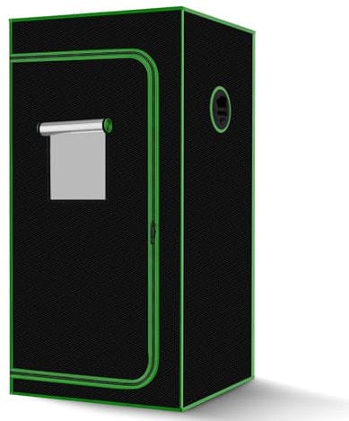 Growzelt 100 x 100 x 200 cm, Indoor Grow Tent Schwarz Reflektierende 600D Mylar Zuchtzelte Hydrokultur,abnehmbaren Boden Tablett, Grow Zelt für Pflanzen wachsen Raum