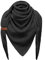 CMTOP Schal Damen Winter Dreieckstuch Große Warme Ponchos Frauen Schal Strick Dreieck Schal Weiches Einfarbig Dreieckstuch Tuch Damen(Schwarz,Einheitsgröße)