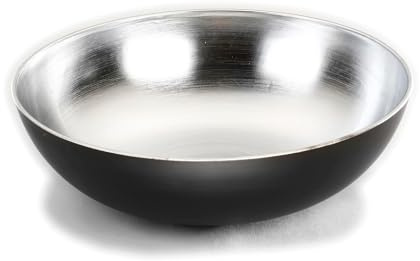 Inge-glas Deko Schale 30cm Kunststoff - Dekoschüssel zum Befüllen und Dekorieren - Tischdeko Kerzenschale Servierschale - Schüssel Schwarz Silber