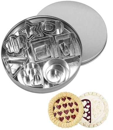 JEXOWIQ Moldes para galletas,24 Piezas moldes galletas,Cortapastas Navidad,moldes pequeños,Juego de Cortadores de Galletas, Galletas Cortador Geometría Moldes, Mini Cortadores de Galletas