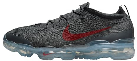 NIKE DV1678-019 Air Vapormax 2023 Flyknit Men Dark Grey/Gym RED-Cool Grey-Wolf Grey UK 8