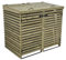 BinHaven slatted wheelie bin storage, wooden outdoor cover (Double)