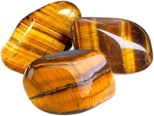 Chill french | 3 Pierres naturelles polies Œil de tigre Qualité Extra | 2 à 3 cm par pierre semi-précieuse | Œil de tigre naturel – Pierre des Guerriers pour Lithothérapie