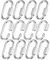 M METERXITY 12-Pack Quick Chain Link Connector, M3.5 1/8 304 Stainless Steel D-Shape Locking Repair Chain Links for Swing/Camping/Hiking/Backpack, Twist Key Ring Screw Chain Link [Silver]