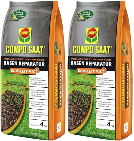 Compo SAAT® Rasen-Reparatur Komplett Mix+ 4 kg (Packung mit 2)