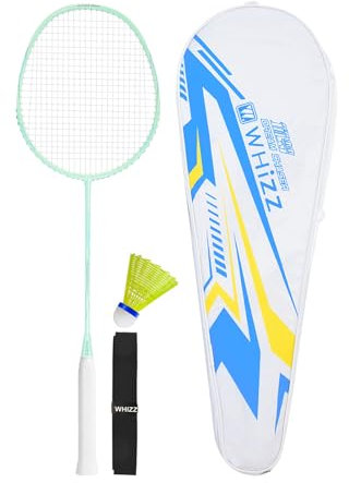 BAIHUALIN WHIZZ T80 Badminton Schläger, Leichtgewicht Carbon Graphit Federballschläger mit Tragetasche, Grün
