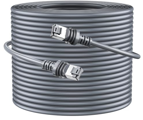 cat gruciso Starlink Gen 3 Cable 100M,Câble de Replacement Haute Vitesse pour Antenne Starlink Gen 3 Standard V3/Mini,Plug and Playm,Étanche et Résistant aux Intempéries pour Utilisation Extérieure