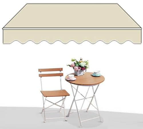 TDSYOCG Tenda da Sole A Bracci Estensibili per Esterno, 2x1.5/3x2.5/4x3/5x3m, Tenda A Braccio Raggi UV con Braccio Snodato, Supporto A Parete, Manovella, per Esterni, Terrazze, Balcone
