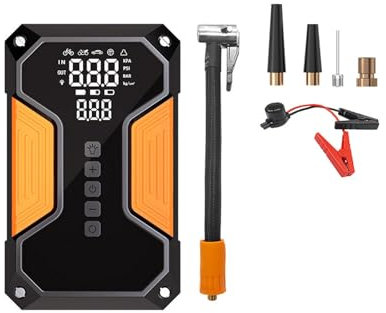 WJJQSB Tragbares Starthilfe für BMW 5 Series G30+G31 2017-2023, Batterie Jump Starter, mit Starthilfekabel, LED Taschenlampe, LED Display, USB-Schnellladung