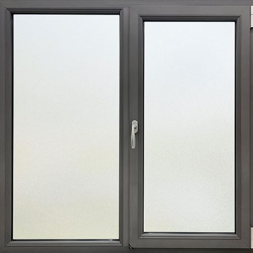 Fensterfolie Selbsthaftend Blickdicht, Milchglasfolie 50 x 60 cm Statisch Haftend Ohne Klebstoff Anti UV Sonnenschutz für Badezimmer, Büro, Umkleide, Rein matt