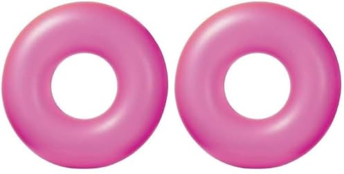 Intex 59262NP - Aufblasbarer Schwimmring Neon Assortiert, Vinyl, Mehrfarbig, 91 cm (Packung mit 2)