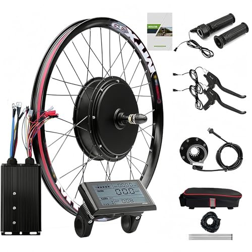 72V 5000W Elektrofahrrad-Umbausatz, Geschwindigkeit 100 Km/H, Höhe 150 Mm, Ausfallende Hinten, 24-29 Zoll, 5 Kw Mountainbike-Kit Mit 80A 3-Modus-Controller, PAS-Drehgasgriff 24,72V5000W