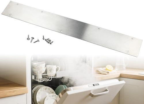 Hohitenz Dampfschutzblech Geschirrspüler 60 cm, 304 Edelstahl 600×85 mm inkl. Schrauben – Wrasenschutzblech/Hitzeschutz für Arbeitsplatte – Dampfsperre Spülmaschine