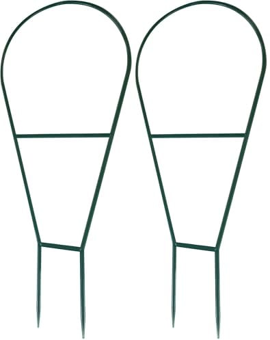 Windhager Kunststoff-Bogenspalier, Blumenstütze, Rankhilfe für Kletterpflanzen, Blumenpalier, Kletterhilfe für Blumen, 44 x 19 cm, grün, 05714 (Packung mit 2)