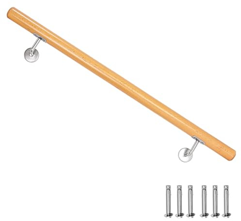 Buche Holz Handlauf Treppengeländer Geländer für Treppe Wandhandlauf V2Aox