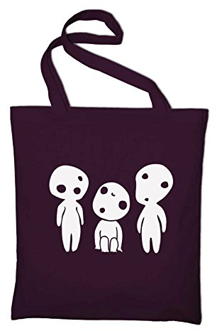 STYLETEX23 Kodama Baumgeist Geist Fan Jutebeutel Baumwolltasche, maroon