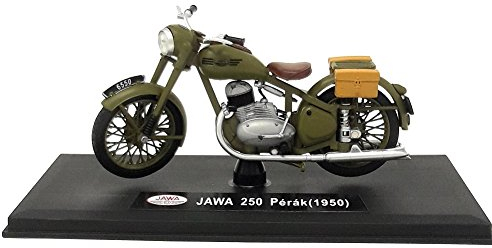 Abrex Modell Motorrad 1:18 Jawa 250 Perak 1950 grün metall ca. 12 cm