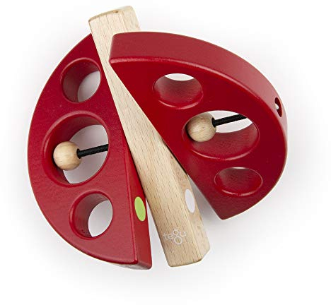 TEGU TeguGreifling, Holzspielzeug, Babyspielzeug ab 0+ Monaten, rot