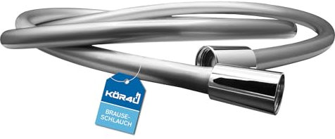 Kor4u Flexible de douche en plastique à six couches Argenté 1,60 m
