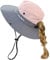 HGGE Sonnenhut für Kinder, Mädchen, UV-Schutz, breite Krempe, Strandkappe mit Pferdeschwanzloch, Pink, Einheitsgröße