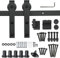 Yaheetech 6ft/6,6ft/8ft/12ft/13ft/16ft Quincaillerie Kit de Rail pour Porte Coulissante - Hardware Ensemble Industriel pour Porte Suspendue Sliding Barn Door en Bois 8FT/244 CM