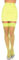 Leg Avenue Industrial Fishnet Thigh Highs with Stay Up Silicone Lace Top Collants, Neon Yellow, Taille Unique Femme
