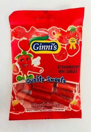 Ginni's Mini Fruchtgummi-Kabel Erdbeere - 120g - Einzelpackung