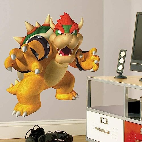 HUJL Wandtattoo SUPER BROS BOWSER X GROSSE RIESIGE VINYL-WANDSTICKER-AUFKLEBER KINDER