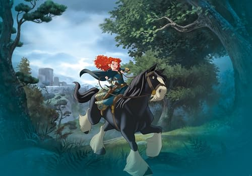 Komar Disney Vlies Fototapete - Merida Riding - Größe: 400 x 280 cm (Breite x Höhe) - Kinderzimmer, Wandtapete, IADX8-002