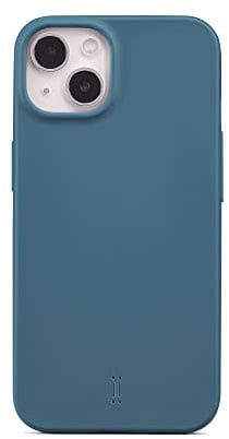 aiino Eco Hülle für iPhone 13, Hülle für iPhone 13 aus 100% recyceltem Kunststoff, Umweltfreundlich, Kratzfest, Schlankes Profil, Schützt Ihr Gerät und den Planeten, Peacock Blau