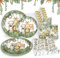 100pcs Dschungel Safari Partygeschirr Set für 25 Gäste, wiederverwendbare Pappteller Tassen Servietten für Wild One Geburtstag Deko Junge Mädchen