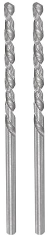 sourcing map Solid Carbide Twist Drill Bits 2mm, Metric Left Hand Spiral Flutes Straight Shank Tungsten Steel Drilling Tool for Stainless Steel Alloy Metal, 2pcs