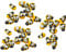 ZHjuju Holz Selbstklebend Bee Aufkleber,100 Stücke Selbstklebend Mini Holz Bienen für Verschönerung Karten Herstellung Dekoration Handwerk Dekoration Scrapbooking DIY Gelb
