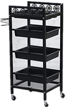4/5-Lagiger Salon-Friseurwagen Aus Holz Stylist Friseurwagen Professionelle Schönheit Rollende Instrumente Ablagefach Friseurschrank Färbeausrüstung, Mehr Stile,A,4 Tiers