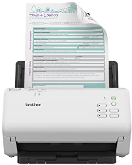 Brother ADS-4300N Desktop Document Scanner |SuperSpeed USB 3.0 |Double-sided |Advanced Image Capture, UK Plug