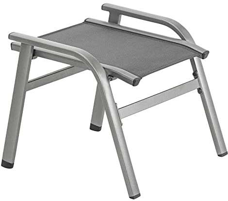 Dehner Stapelhocker Chicago, 56.8 x 60.5 x 48 cm, Aluminium, Kunststoff, grau