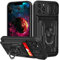 Aolcev for iPhone 11 Pro Max Case with Card Holder Wallet Case with Camera Cover Ring Kickstand Heavy Duty Hard PC Soft TPU Bumper Armor Shockproof Protective Case Cover for iPhone 11 Pro Max-Black