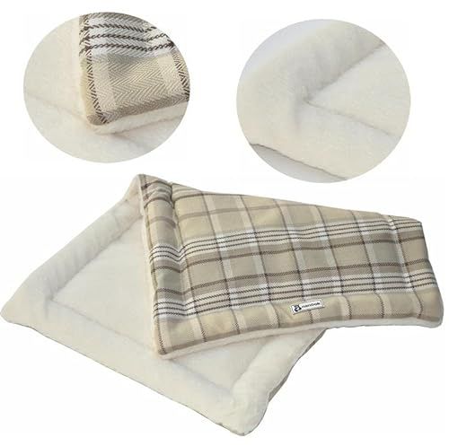 nanook XL Hundedecke Katzenliege flauschig weiche Wärmedecke für Hunde und Katzen waschbar beige 70x45cm