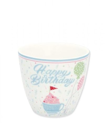 GreenGate [A] Latte Cup Alma Birthday White