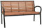 vidaXL Gartenbank Parkbank Sitzbank Bank Gartenmöbel Balkonmöbel Balkonbank Terrassenbank Garten Terrasse Balkon Schwarz Braun 116cm Stahl WPC
