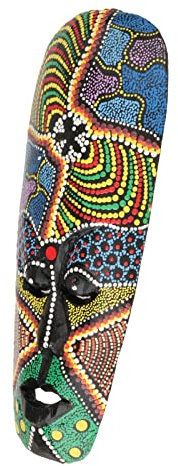 F Fityle Afrikanische Spezialmaske Afrikanische Maske Wandbehang Dekor Holz Volkskunst Malerei Afrikanische Maske Handwerk Afrikanische Maske für, 11 x 30 cm