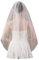 ELAWBTY 1 T Einfarbig Glitzer Tüll Schleier Fingerspitze Länge Hochzeit Brautschleier F47, Elfenbein, Fingertip length 35(90cm)