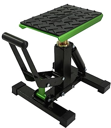 POLARBEAR Dirt Bike Stand and Lift Motorcycle Hydraulic Jack Stands1200LBs Capacity Adjustable Height Quick Jack for Maintenance(Green)