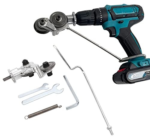 Obetuens New Electric Drill Plate Cutter,Metal Drill Attachment with Adapter, self-made Metal Drill Attachment, Sheet Metal for Cutting Iron, White Sheet, Steel,Copper, Aluminum
