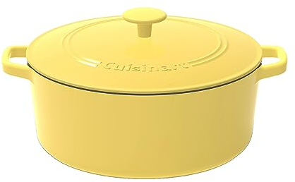 Cuisinart Chef's Classic Enameled Cast Iron 7-Quart Round Covered Casserole, Yellow
