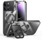 iPhone 15 Pro Hülle Doppelseitige Schnalle, Kompatibel mit Magsafe Magnetische Adsorption Metall Bumper mit Kamera-Abdeckung, Ganzkörperschutz Metall Bumper Case (Schwarz, iPhone 15 Pro)